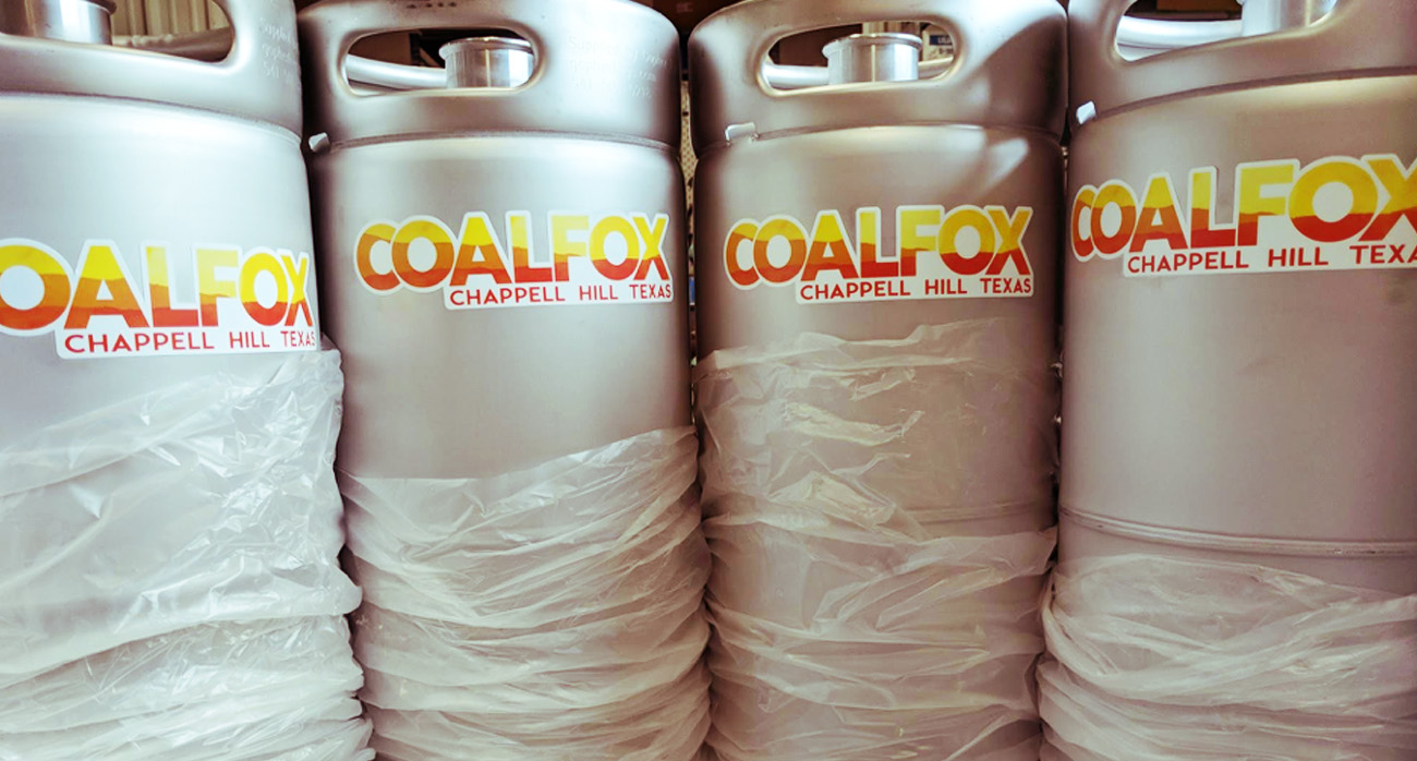 Beer-Chronicle-Houston-coalfox-brewery-in-chappell-hill-kegs